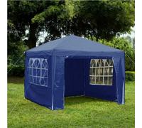 Blue Gazebo With Sides Garden Marquee Tent 3x3m Gr8 Garden Blue One Size