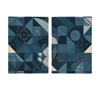 Blue Geometric Pattern Passport Holder, ID Card Protector Case Passport Holder with Slot Passports Travel Wallet Document Cover for Women And Men