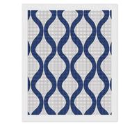 Blue Geometric Trellis Lantern Patterned Diamond Art Painting Kits Square Full Drill Diamond Art Painting DIY Diamond Dot Arts Crafts 16"x20"