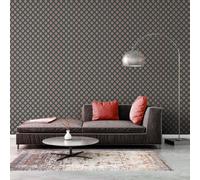 Blue Geometric Wallpaper Circles Lines Blue Red Retro 39537-1 AS Creation Decor