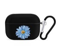 Blue Gerbera Daisy Flower Wild Earphone Case PC Bluetooth Earbud Case Headphone Cases Compatible with Airpods Pro Black-style
