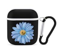 Blue Gerbera Daisy Flower Wild Earphone Case PC Bluetooth Headphone Case Compatible with Airpods 1/Airpods 2 White-style