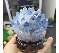 Blue Ghost Phantom Quartz Crystal Cluster Home Office Decoration Gift Ornaments (Size : 350-400g) Gemstone Stone