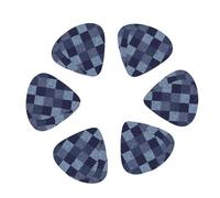 Blue Gingham Buffalo Check 12 Pack Guitar Picks Plectrums with Organizer Storage Box, Guitar Picks for Bass Electric Acoustic Guitars Ukulele