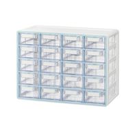 BLUE GINKGO Small 20 Drawer Storage Organizer Cabinet - Stackable Bead and Craft Storage, Hardware Small Parts Organizer, Teacher Toolbox (Made in Korea) - Blue