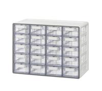 BLUE GINKGO Small 20 Drawer Storage Organizer Cabinet - Stackable Bead and Craft Storage, Hardware Small Parts Organizer, Teacher Toolbox (Made in Korea) - Grey