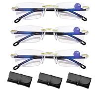 Blue Glasses, Blue Ease Optics Glasses, Automatic Adjustment Eye Glass Auto Focus for Women/Men (3pc)