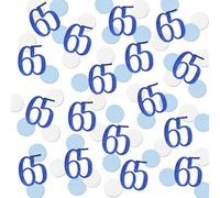 Blue Glitter 65 Confetti, 65th Birthday Number Confetti, 200pcs Anniversary Party Table Decoration Supplies