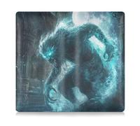 Blue Glitter Evil Monster Pu Leather Car insurance and registration card holder Auto Truck Comparment Accessories Case for any Car, Truck, Motorcycle, Trailer or Boat