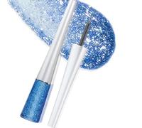 Blue Glitter Eyeliner Waterproof Smudge-Proof - Liquid Eyeliner with Shimmering, Quick-Dry Formula for Easy Application, Long-Lasting Sparkle for Bold Eye Makeup Looks