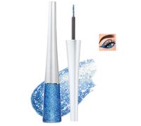 Blue Glitter Liquid Eyeliner, Glitter Eyeshadow, Long-Lasting Waterproof Eye Glitter, Shimmering Quick Dry Liquid Eyeshadow for Women’s Eye Makeup