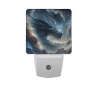 Blue Glowing Dragon Night Light Dusk to Dawn Sensor LED Night Dimmable Nightlight Lights Plug into Wall for Bedroom