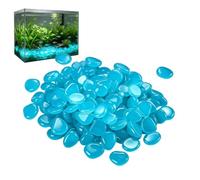Blue Glowing In The Dark Pebbles (300PCS), Blue Fish Tank Stones