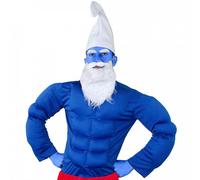 Blue Gnome Smurf Costume I Love Fancy Dress Blue Medium