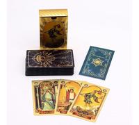 Blue & Gold Foil Tarot Card Set - All Seeing Eye - with booklet