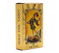 Blue & Gold Foil Tarot Card Set With Booklet - All Seeing Eye