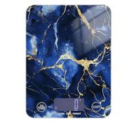 Blue Gold Irregular Marble Texture Waterproof Digital Kitchen Food Scale 11lb/0.18oz, 5kg/5g mini Digital Scale with 4 Unit for Weight Loss Keto Spices (Batteries not Included)