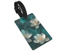 Blue Gold Liquid Flowing Water Texture Luggage Tags Name Id Label Suitcase Tags, Ideal for Travel Cruise Backpacks Bag