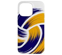Blue Golden Yellow Volleyball Team Players, Coaches and Fans Case for iPhone 14 Pro Max