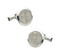 Blue Goldstone Round Cufflinks Father's Day Birthday Gifts Cuff Links Wedding Cuff Links
