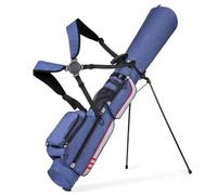 Blue,Golf Stand Bag, Lightweight Golf Bag W/3 Way Top Dividers & Bottle Holder, All-Weather Lightweight Carry Bag with Dual Strap for Driving Range