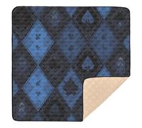 Blue Gorgeous Poker Soft Thick Baby Gym & Activity Mat for Floor 1-Piecing Infant Play Activity Mat for Baby Toddler Infant, 50'' x 50''