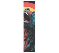 Blue Gorilla Howling Red Sunset Skateboard Grip Tape Sheet Anti Slip Longboard Griptape Bubble Free for Youth Boys Girls Kids(1Pcs)