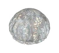 Blue Grace Flora Print DoubleShower Cap Bathing Shower Caps Ladies Men Shower Caps Salon Home Use