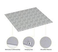 Blue Grace Flora Print Foldable Reusable Daily Dish Drying Mat for Kitchen Absorbent Countertop Pad