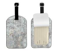 Blue Grace Flora Print Luggage Bag Tags Leather Travel Id Labels Suitcase Name Tags Travel Essentials
