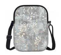 Blue Grace Flora Printed Shoulder Purse for Women, Compact Crossbody Bag with Adjustable Strap for Travel Party