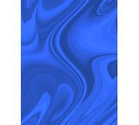 Blue Gradient Flow College Ruled Notebook: 8.5 x 11 Inch Journal with 140 Lined Pages and Glossy Paperback Cover