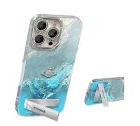 Blue Gradient Three-dimensional Planet Shockproof Phone Case is suitable for iPhone16promax/15plus/14pro/13/12/11/xsmax/xr/xs(for iPhone 14 Plus,blue)