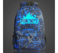 (Blue Graffiti) Luminous Fortnite Backpack | Glow In The Dark School Bag Backpack For Teenager
