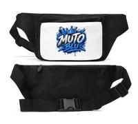 Blue Graffiti Style MUTO BLU Unisex Waist Bag Black