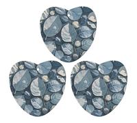 Blue Gray Leaf Branch Car Air Freshener, 3 Pcs Love form Hanging Air Freshener Cards, Long Lasting Fragrance Scented Cards for Car, Home, Office Gray-style
