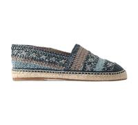Blue Gray Leather Buffalo Espadrille Shoes - female - Dolce & Gabbana - Espadrilles - Multicolor - 7 UK - Shoes 7 UK