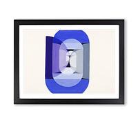 Blue Gray Violet Wheel By Joseph Schillinger Classic Painting Framed Print | A3 Black Framed Wall Art | Ready to Hang | Classic Floral Picture | Living Room Bedroom Lounge Office