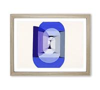 Blue Gray Violet Wheel By Joseph Schillinger Classic Painting Framed Print | A3 Oak Framed Wall Art | Ready to Hang | Classic Floral Picture | Living Room Bedroom Lounge Office