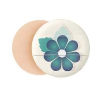 Blue Green Flower Flat Art Deco Fashion Air Cushion Makeup Foundation Sponge Powder Puff