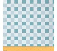 Blue-Green Grids Fabric by The Yard,Watercolor Plaid Soft Flannel Polyester Fabric for Sewing Lover,Patchwork Grid No Stretch Fabric Crafting Supplies,Geometric Checkered 1 Yard Pre-Cut,36" L x 59" W