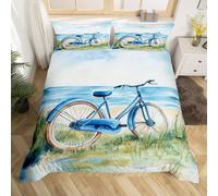 (Blue,green, King(No Comforter)) Homewish Dolphin Duvet Cover 3D Dolghin Print Comforter Cover,Ocean Creature Sea Animlas Double Bedding Set,Purple Starry Sky Moon Bed Cover Seaside