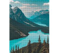 Blue Green Lake Jigsaw Puzzle 2000 Piece, Puzzles for Adults 2000, The Impossible Challenge, Jigsaw Puzzle Games Classic Educational, Wooden Puzzles, for Home Wall Decoration Gift FNKL1-617