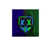 (blue green) Led Purge Mask Light Up Scary Mask For Cosplay Costume