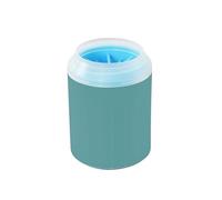 Blue-green Solid Color Pure Plain Portable Paw Cleaning Cup with Soft Silicone Brush Essential For All Pets Owners for Small Medium Large Breed Dogs/Cats limpia patas para perros