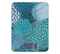 Blue Green Turquoise Floral Flowers Seamless Pattern Tempered Glass Kitchen Scales, Digital Weight Grams and Oz Food Scales for Cooking Baking Meal Prep Home Weight Loss Health Diet
