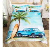 (Blue Green White, Super King(No Comforter)) Homewish Dolphin Duvet Cover 3D Dolghin Print Comforter Cover,Ocean Creature Sea Animlas Double Bedding Set,Purple Starry Sky Moon Bed Cover Seaside