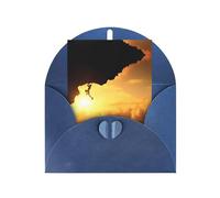 Blue Greeting Card â€“ Rock Climbing Sports Print Blank Blessed Card for Birthday, Wedding, Valentine's Day & Party Invitation