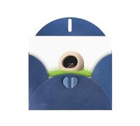 Blue Greeting Card DLXW Ant hole in the grass Pattern for Christmas, Children's Birthday, Valentine's Day, Wedding Anniversary & Party Invitation