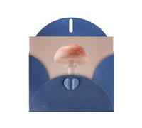 Blue Greeting Card DLXW Shy Mushroom Pattern for Christmas, Children's Birthday, Valentine's Day, Wedding Anniversary & Party Invitation